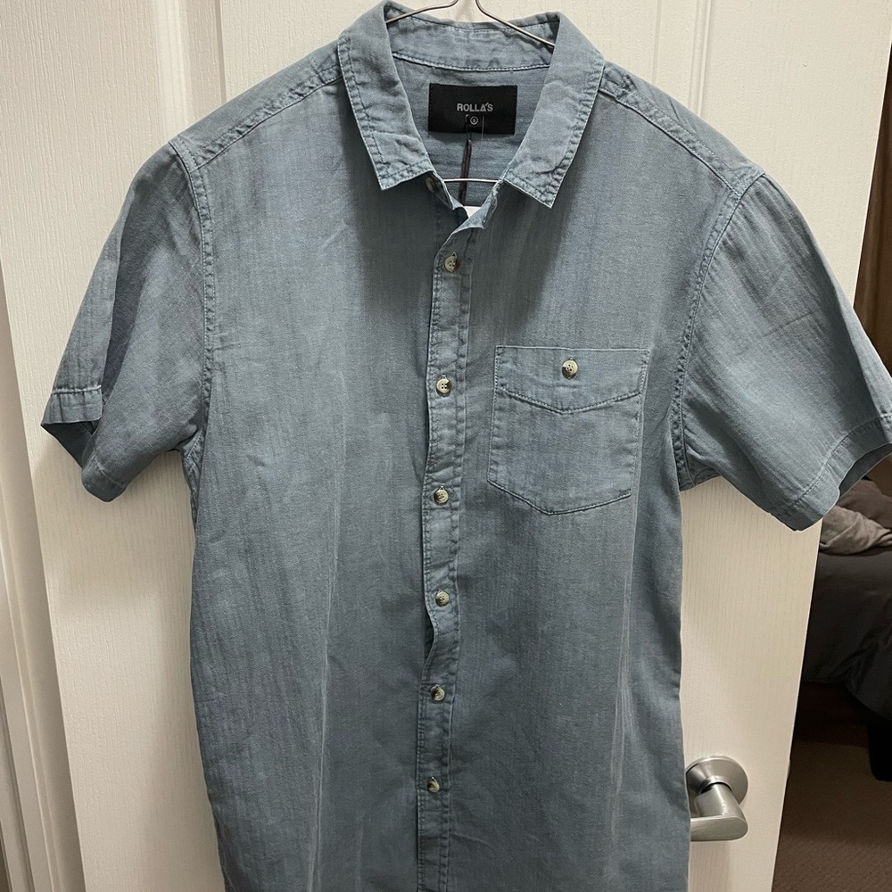 Brand new slim fit cotton button down shirt sleeve shirt